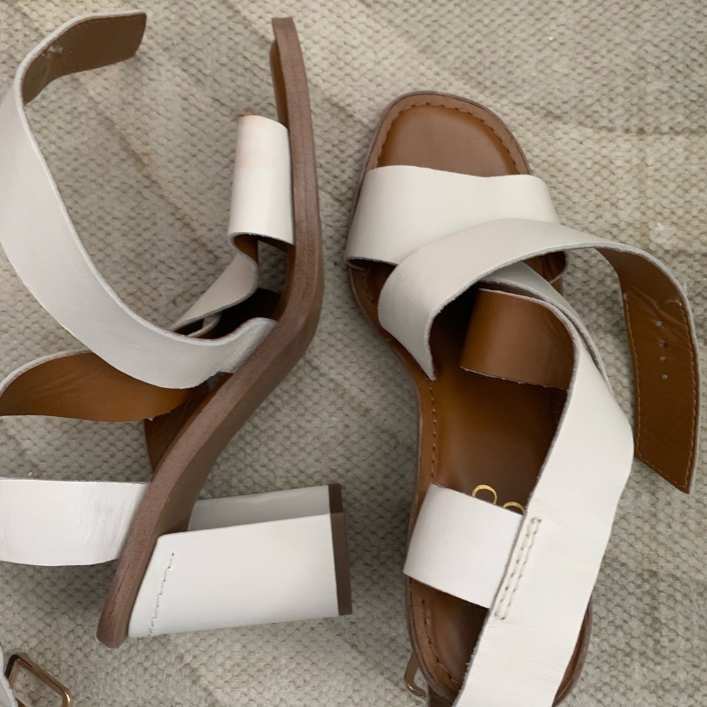 Franco Sarto Cream Sandals